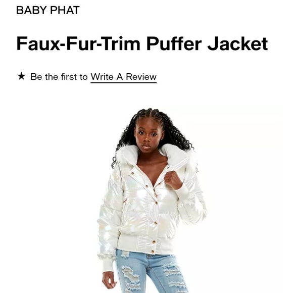 BABY PHAT GOLD PUFFER BOMBER SIZE JACKET Y2K - Picture 16 of 16